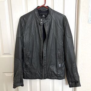 Rock & Republic Black vegan leather moto Jacket